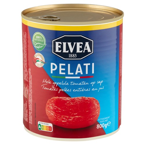 Elvea Gepelde Tomaten 800g