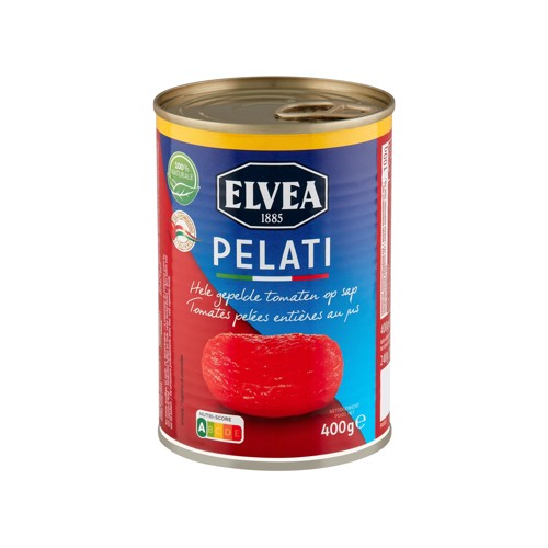 Elvea Pelati Tomates Pelées Entières au Jus 400 g