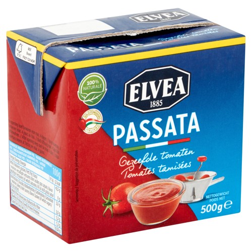 Elvea Tomatenpassata Gezeefd 500g