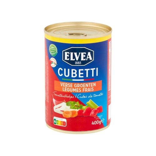 Elvea Cubetti Légumes Frais Cubes de Tomates 400 g