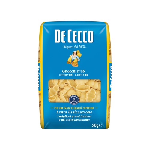 De Cecco Gnocchi n°46 Pâtes Alimentaires de Semoule de Blé Dur 500 g