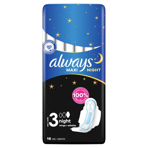 Always Maxi Night (T3) Serviettes Ailettes X16