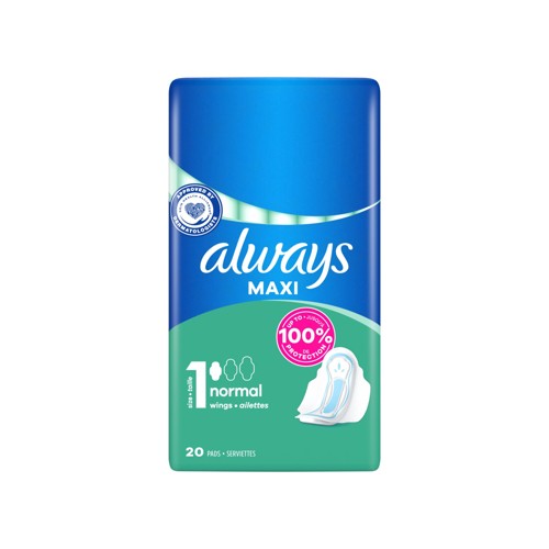 Always Maxi Normal (T1) Serviettes Ailettes X20