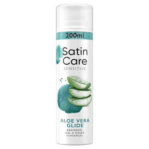 Gillette Satin Care Gel À Raser, Aloe Vera, 200ml