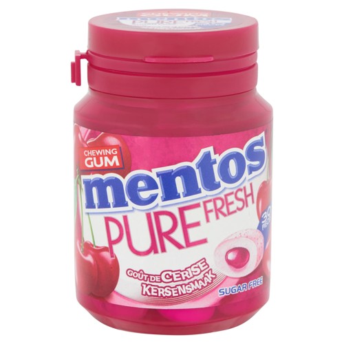 Mentos Gum Bottle Fresh Cherry 30st