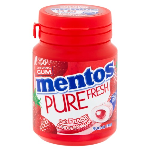 Mentos Gum Bottle Fresh Strawberry 30st