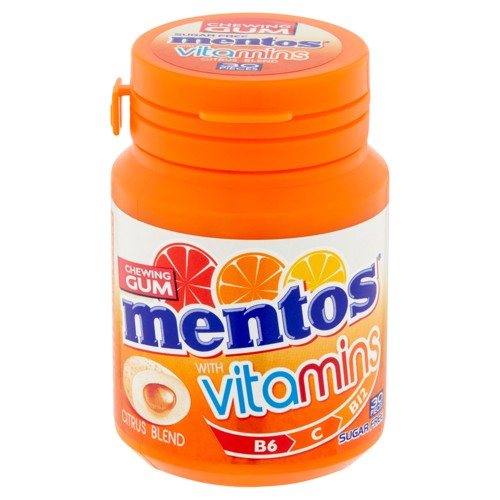 Mentos Chewing Gum with Vitamins Citrus Blend Sugar Free 30 Stuks 60 g