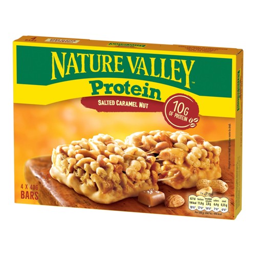 Nature Valley Protein Caramel, Cacahuètes & Amandes 4 x 40 g