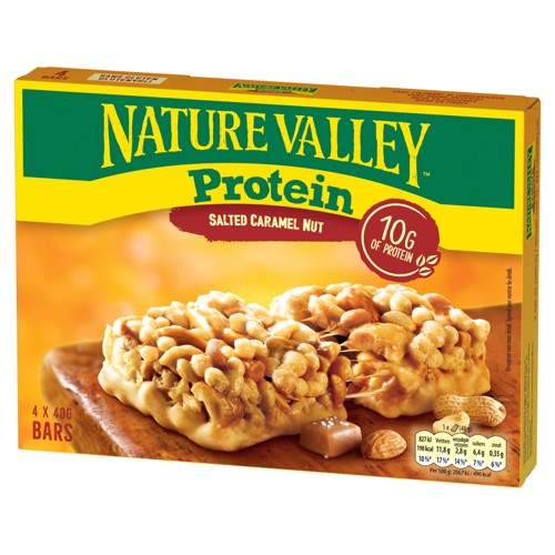 Nature Valley Protein Caramel, Cacahuètes & Amandes 4 x 40 g