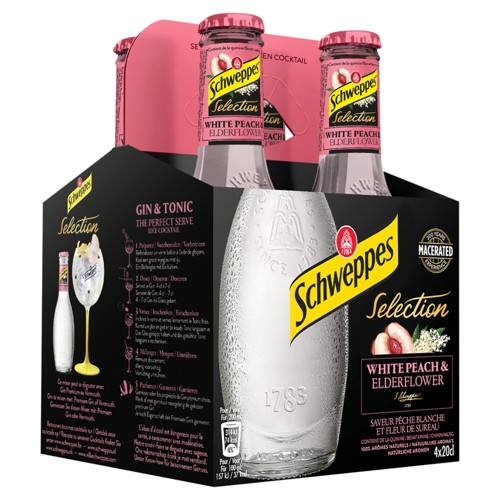 Schweppes Selection White Peach & Elderflower 4 x 20cl