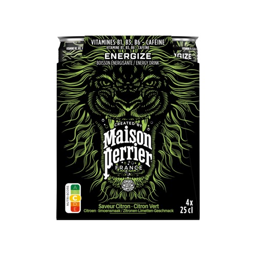 Maison Perrier Energize Citron / Citron vert 4x25cl