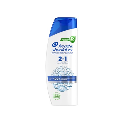 Head & Shoulders Classic 2 en 1 Shampoing Antipelliculaire 300ml Sensation Propre Et Frais