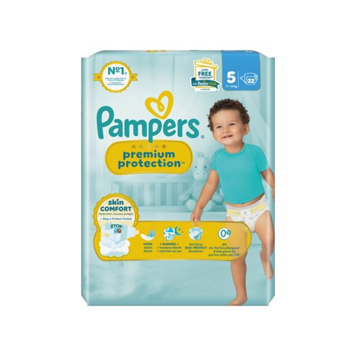 Pampers Premium Protection Taille 5, 22 Langes