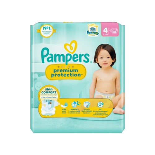 Pampers Premium Protection Taille 4, 25 Langes