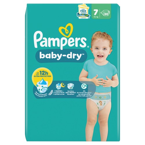 Pampers Baby-Dry Taille 7, 20 Langes