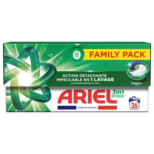 Ariel 3en1 PODS Original, Lessive En Capsules 26