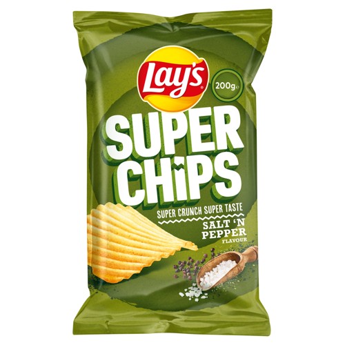 Lay's Super Chips Salt pepper 170gr