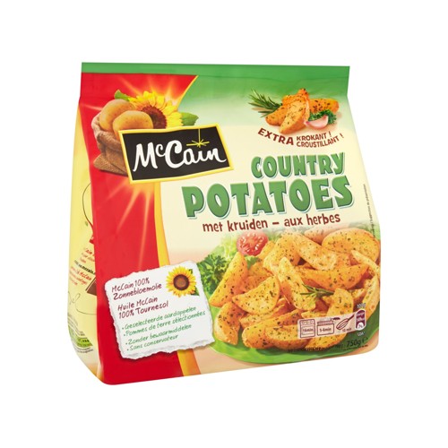 McCain Country Potatoes Quartiers de Pommes de Terre aux Herbes 750 g