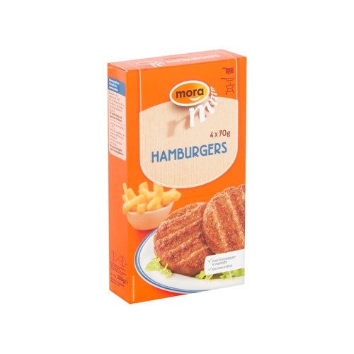 Mora Mmm Hamburgers Classiques 4 x 70 g Boîte