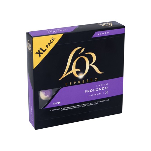 L''OR Café Capsules Lungo Profondo Intensité 8 20 Pièces