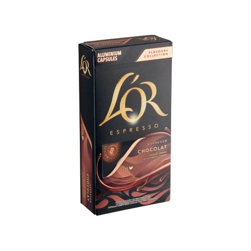 L''OR Café Capsules Espresso Chocolat Saveur Nespresso®* Compatible 10 Pièces