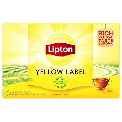 LIPTON THEE GEEL 20 STUKS