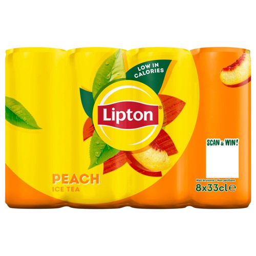 Lipton Ice Tea Thé Glacé Pêche 8 x 33 cl