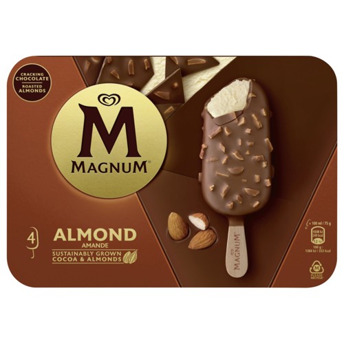 Magnum Amande Glace Vanille 4 x 75 g