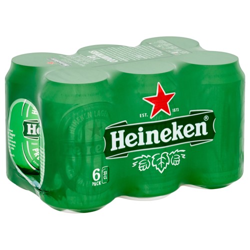 Heineken Bière blonde Pils 5% ALC 6x33cl Canette