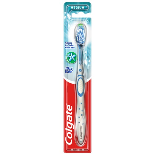 Colgate Max White Medium Brosse à Dents 1 Pièce