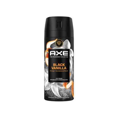 Axe Black Vanilla Orange + Sandalwood Scent Premium Deodorant Bodyspray 150 ml