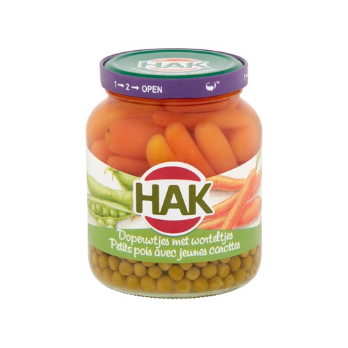 Hak Petits Pois avec Jeunes Carottes 350 g