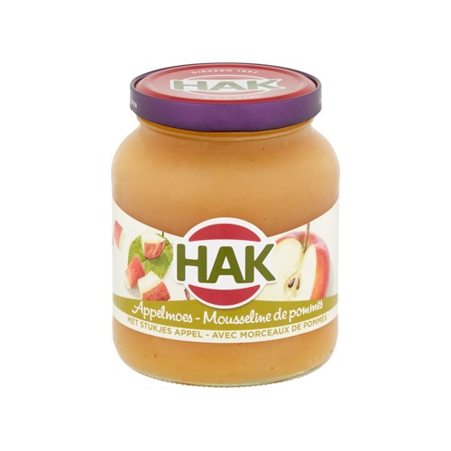 Hak Mousseline de Pommes avec Morceaux de Pommes 350 g