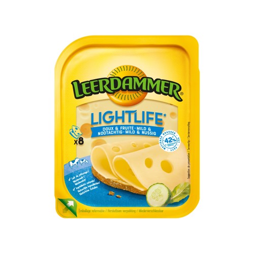 Leerdammer Lightlife Doux & Fruité 8 Tranches 180 g