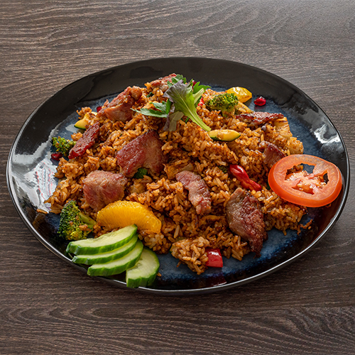 Gebratener Reis mit Rindfleisch