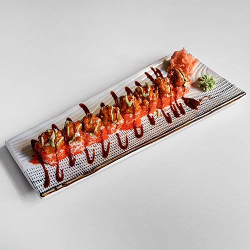 Spicy Sake Rolls (8 Stück, scharf)