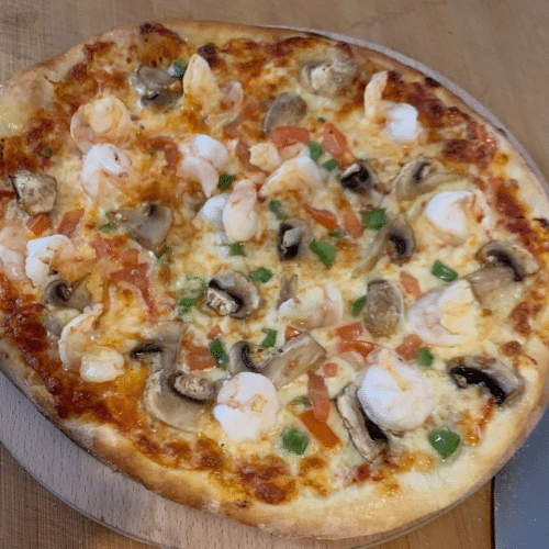 Pizza au scampi