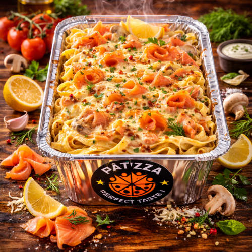 Tagliatelle saumon fumé gratiné