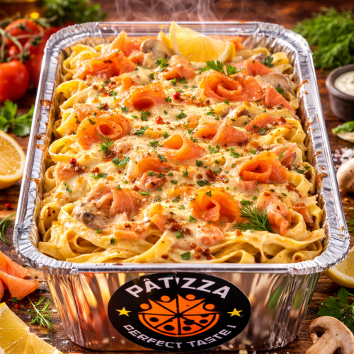 Tagliatelle saumon fumé gratiné