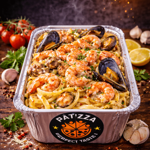 Tagliatelles fruits de mer gratiné