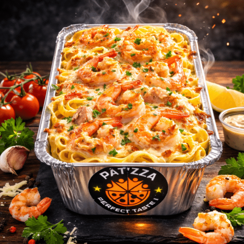 Tagliatelles scampi gratiné