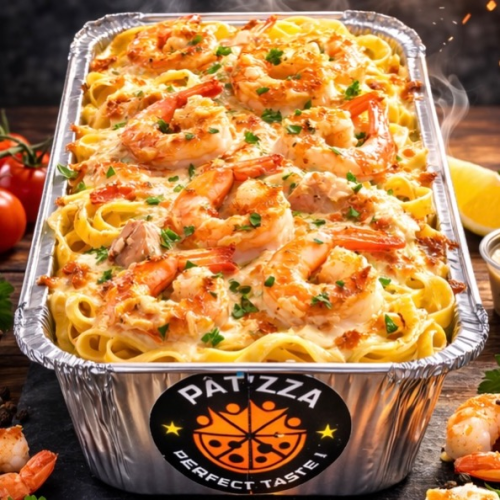 Tagliatelles scampi gratiné