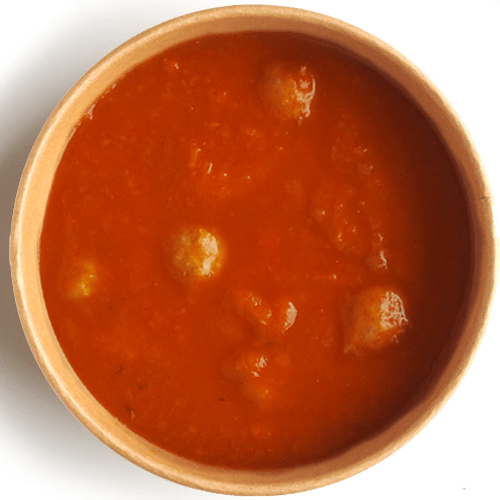 Tomato meat ball soup