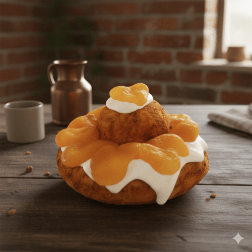 Donut abrikozen confituur