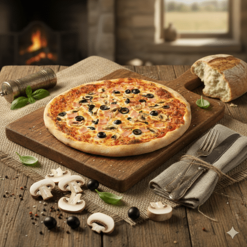 Pizza ham en mozzarella (heel)