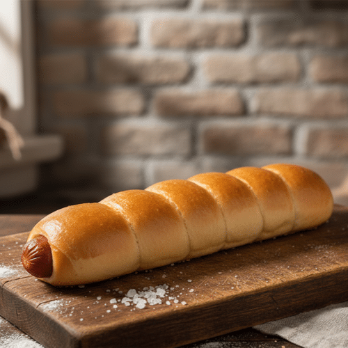 Pretzel dog met varkensworst
