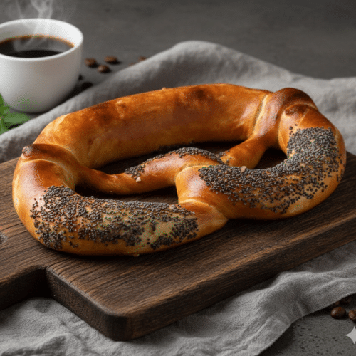 Pretzel met maanzaad