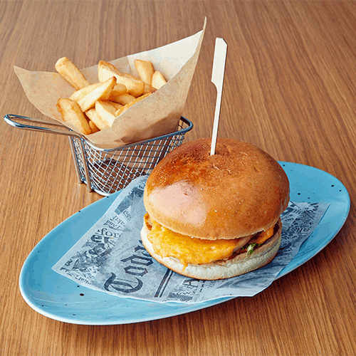 Grilled chicken breast burger