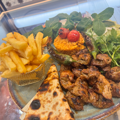 Assiette brochette de boeuf