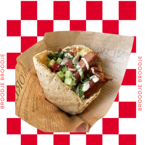 Pita chicken steak met kaas
